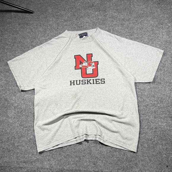Vintage University of Nebraska Huskies T Shirt Mens Large Gray Jansport NCAA - Picture 1 of 6